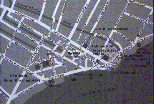 Map of Paramaribo